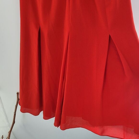 L'agence lightweight red crepe halter dress - Picture 8 of 10